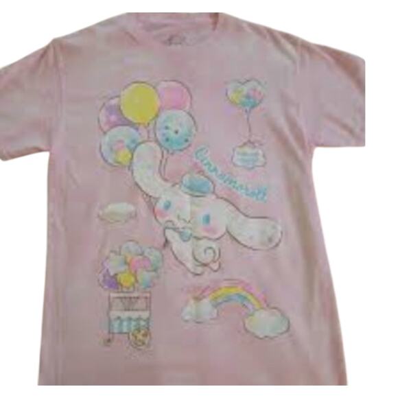 Hot Topic Hot Topic Sanrio Cinnamoroll Balloons Pink Tee Size Fit T-Shirt Sz L - Picture 3 of 4
